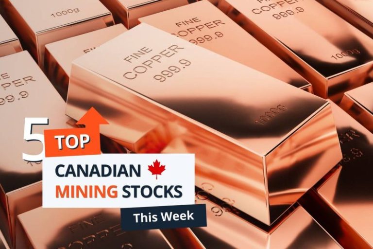 Top 5 Canadian Mining Stocks This Week: Vangaurd Mining Gains 141 Percent